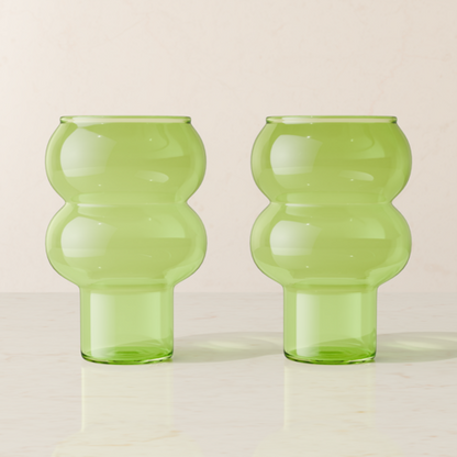 Bubble Drink Glass Set - Tall | Glassware | Under $100 | Kitchen + Metal