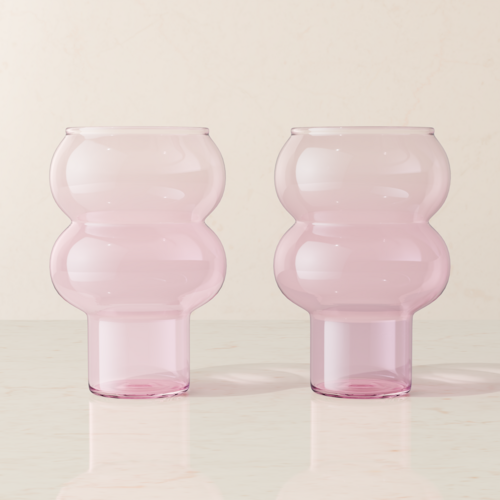 Bubble Drink Glass Set - Tall | Glassware | Under $100 | Kitchen + Metal