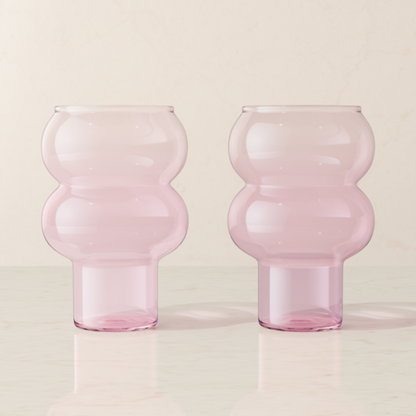 Bubble Drink Glass Set - Tall | Glassware | Under $100 | Kitchen + Metal