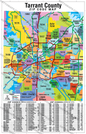 Tarrant County Zip Code Map - POSTER PRINTS