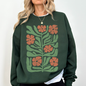 Terracotta Flower Botanical, Vintage Boho, Nature Sweatshirt
