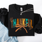 Thankful, Fall, Autumn, Bow, Ribbon Sweatshirt