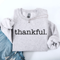 Thankful, Minimalist, Thanksgiving, Autumn, Fall Sweatshirt