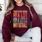 Thanksgiving Agenda, Turkey, Football, Fun, Autumn, Fall Sweatshirt