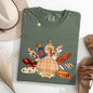 Thanksgiving Turkey, Plaid, Cute, Autumn, Patterns Tshirt Comfort Colors T-Shirt