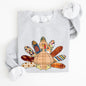 Thanksgiving Turkey, Plaid, Cute, Autumn, Patterns Sweatshirt