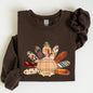 Thanksgiving Turkey, Plaid, Cute, Autumn, Patterns Sweatshirt