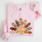 Thanksgiving Turkey, Plaid, Cute, Autumn, Patterns Sweatshirt