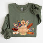 Thanksgiving Turkey, Plaid, Cute, Autumn, Patterns Sweatshirt