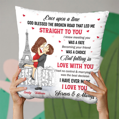 The Day I Met You - Personalized Custom Pillow - Gift For Her/Him, Husband/Wife, Couple, Anniversary, Valentine, Engagement