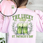 The Lucky Club, Drinking, Beer, St Patrick's Day, Shamrock, Clover, Lucky, Leprechaun Sweatshirt