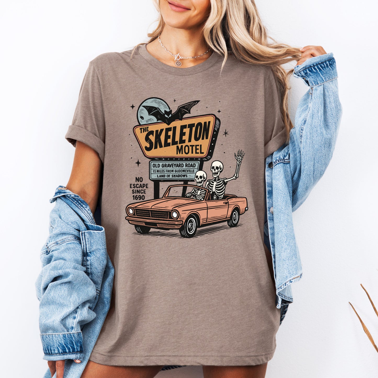 The Skeleton Motel, Spooky, Halloween, Tshirt