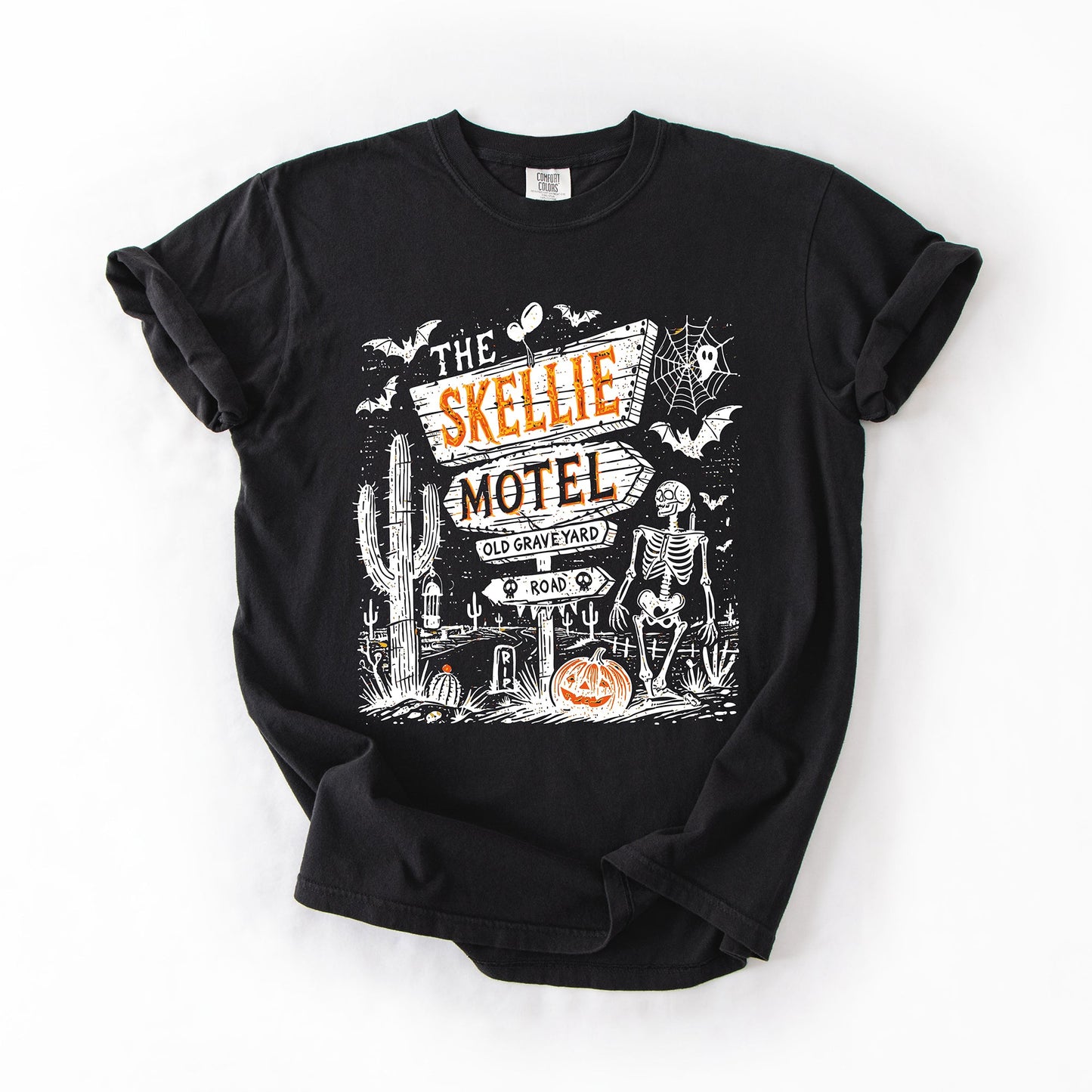 The Skellie Motel, Skeleton, Halloween, Comfort Colors T-Shirt