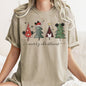 Theme Park Christmas, Ears, Merry Christmas Trees, Mouse, Comfort Colors Tshirt