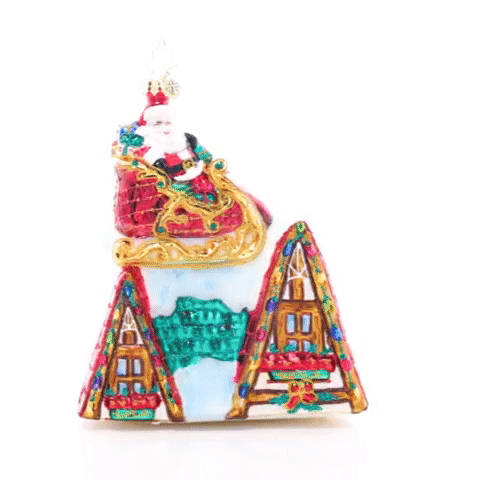 There Arose Such a Clatter - Glass Ornament