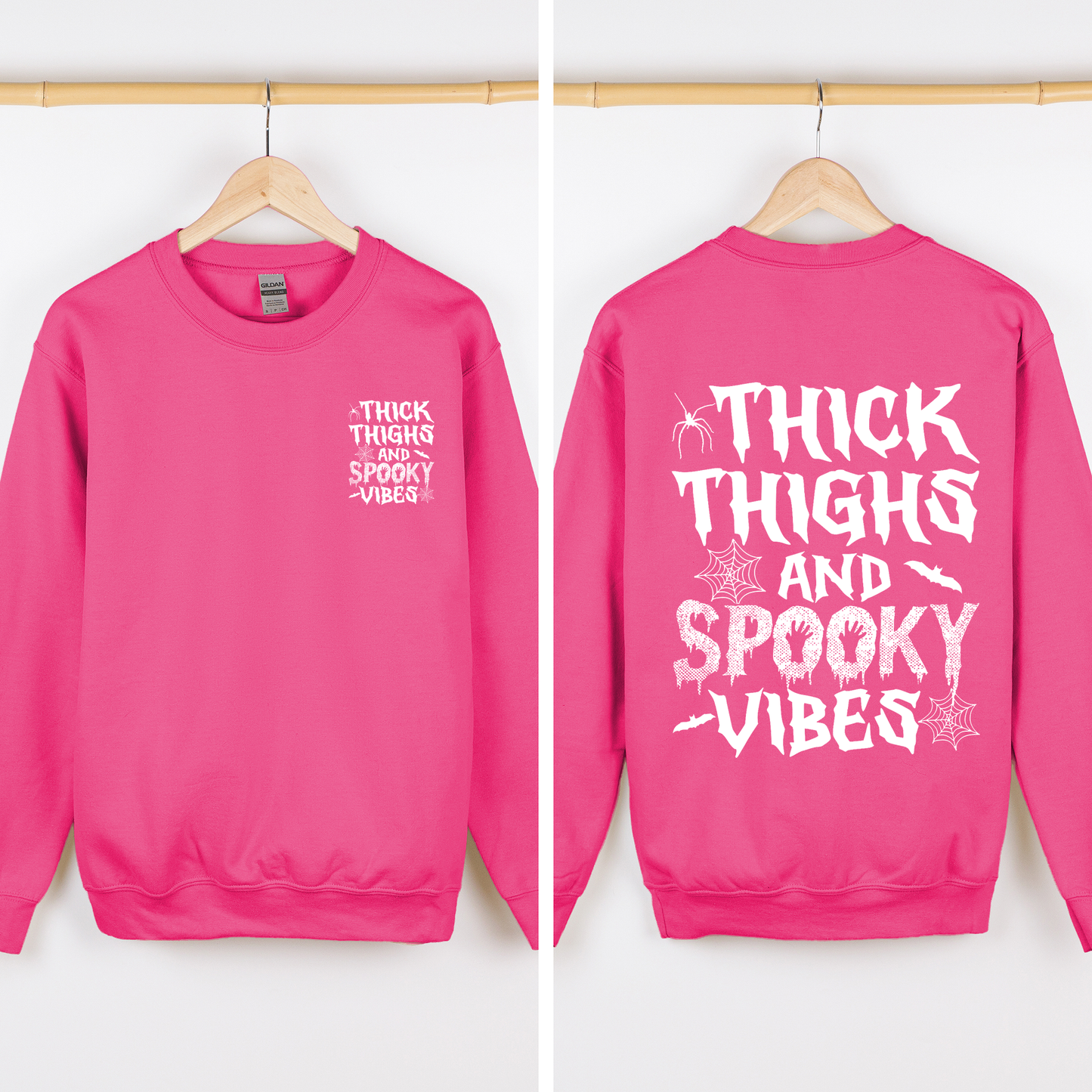 Thick Thighs Spooky Vibes, Front and Back, Halloween Hoodie, Fall Hoodie, Halloween Shirt, Spooky Season, Halloween Sweatshirt