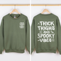 Thick Thighs Spooky Vibes, Front and Back, Halloween Hoodie, Fall Hoodie, Halloween Shirt, Spooky Season, Halloween Sweatshirt