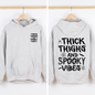 Thick Thighs Spooky Vibes, Front and Back, Halloween Hoodie, Fall Hoodie, Halloween Shirt, Spooky Season, Graphic Hoodie, Hooded Sweatshirt