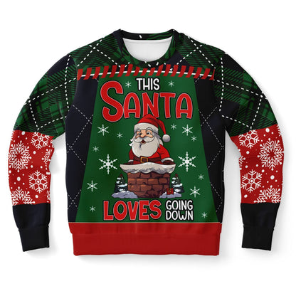 This Santa Loves Going Down Christmas Sweatshirt