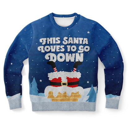 This Santa Loves To Go Down Christmas Sweatshirt