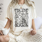 Tis The Season, Christmas Skeleton, Jolly, Dancing, Retro, Comfort Colors Tshirt