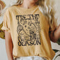 Tis The Season, Christmas Skeleton, Jolly, Dancing, Retro, Comfort Colors Tshirt