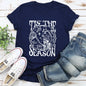 Tis The Season, Christmas Skeleton, Jolly, Dancing, Retro Super Soft Tshirt