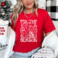 Tis The Season, Christmas Skeleton, Jolly, Dancing, Retro Super Soft Tshirt