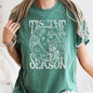 Tis The Season, Christmas Skeleton, Jolly, Dancing, Retro, Comfort Colors Tshirt