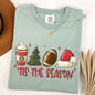 Tis The Season, Christmas, Football, Santa, Tree, Coffee, Winter, Xmas Tshirt Comfort Colors T-Shirt