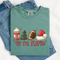 Tis The Season, Christmas, Football, Santa, Tree, Coffee, Winter, Xmas Tshirt Comfort Colors T-Shirt