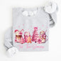 Tis The Season, Coffee Drinks, Pastel, Christmas, Pink, Snow Sweatshirt