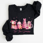 Tis The Season, Coffee Drinks, Pastel, Christmas, Pink, Snow Sweatshirt