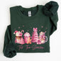 Tis The Season, Coffee Drinks, Pastel, Christmas, Pink, Snow Sweatshirt