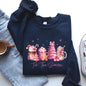 Tis The Season, Coffee Drinks, Pastel, Christmas, Pink, Snow Sweatshirt