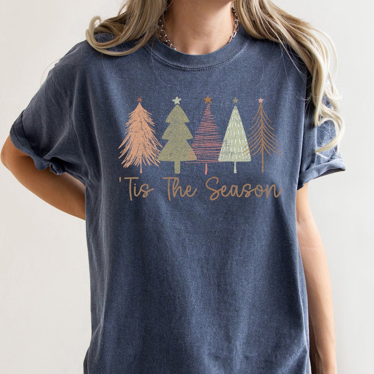 Tis The Season, Doodle Christmas Trees, Pastels, Gorgeous, Comfort Colors Tshirt