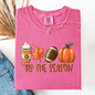 Tis The Season, Football, Game Day, Pumpkin, Coffee, Autumn, Fall, Comfort Colors T-Shirt