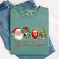 Tis The Season, Retro Santa, Coffee, Christmas Tree, Xmas Tshirt Comfort Colors T-Shirt