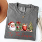 Tis The Season, Retro Santa, Coffee, Christmas Tree, Xmas Tshirt Comfort Colors T-Shirt
