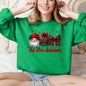 Tis The Season, Santa, Christmas, Checkered Bow, Ribbon Sweatshirt