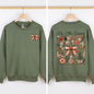 Tis the Season, Christmas, Ribbons, Front and Back, Santa Sweatshirt