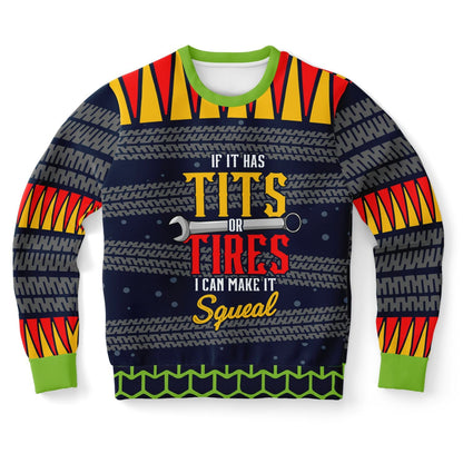 Tits or Tires Squeal Christmas Sweatshirt