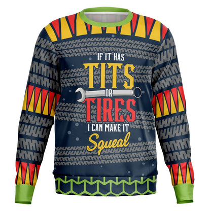 Tits or Tires Squeal Christmas Sweatshirt