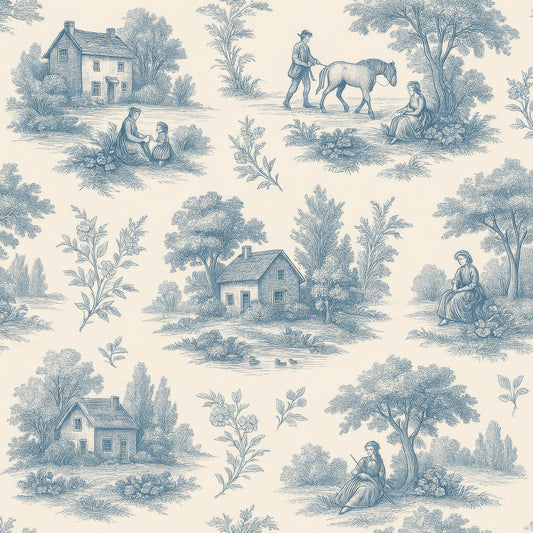 Toile de Jouy Wallpaper