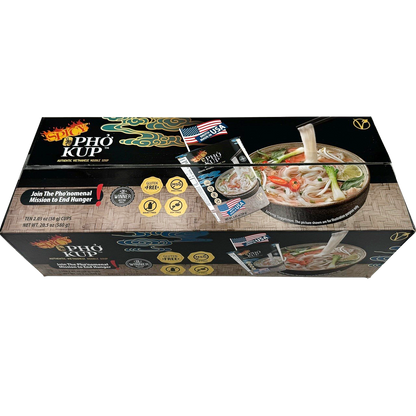 Pho Kup Instant Spicy Veggie Pho (Case of 10 Kups)