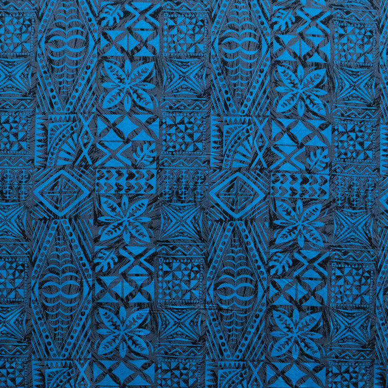 Traditional Tongan Geometric design Fabric | Peachskin