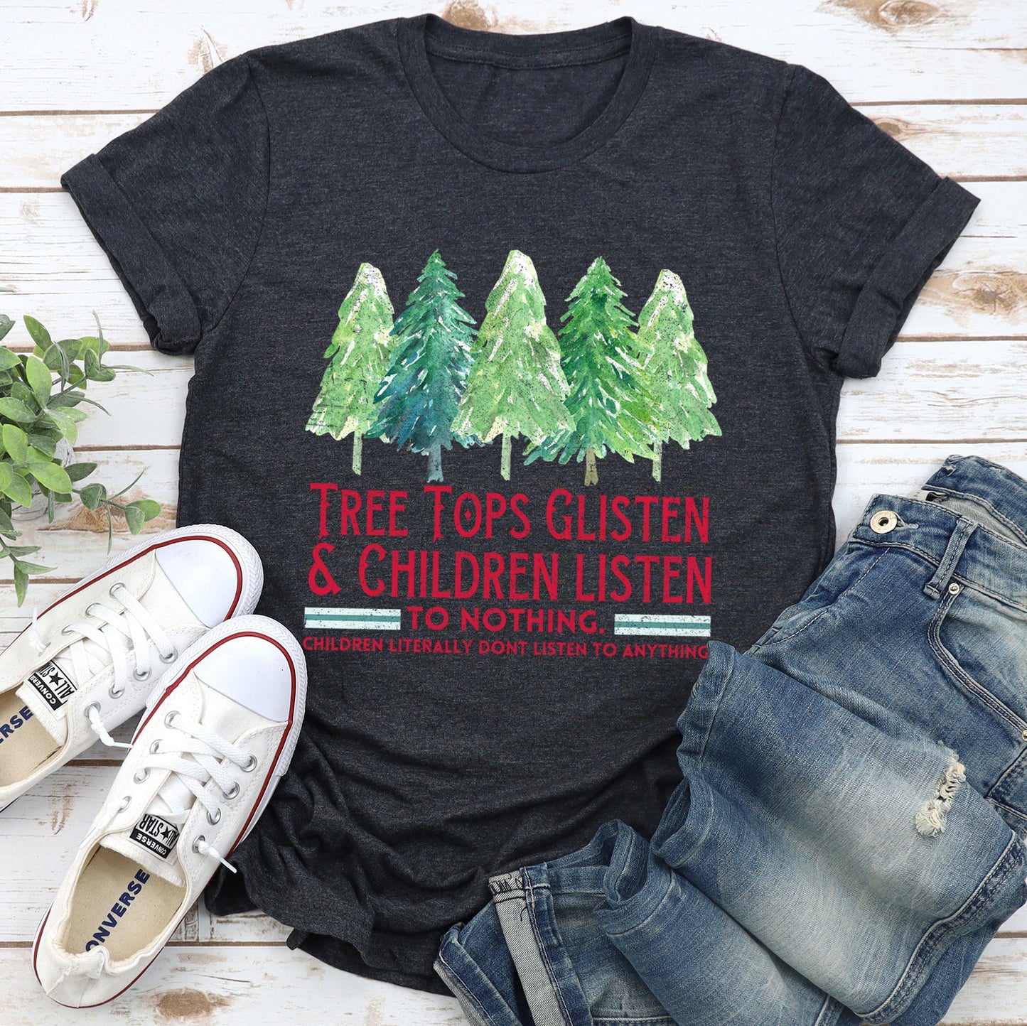 Tree Tops Glisten, Funny, Teacher, Christmas Carol Super Soft Tees