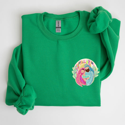 True Story, Nativity, Pocket, Christmas, Christian, Faith, Gospel Sweatshirt