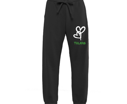 Customizable: Interlocked White Graffiti Heart Sweatpants
