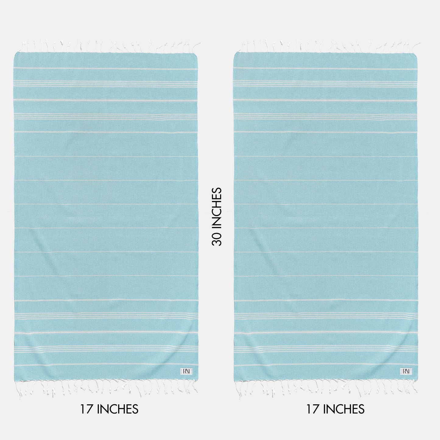 Istanbul Classic Turkish Hand Towel Set of 2 for Kitchen, Bath, Beach, Gym, and Yoga 17"x30"